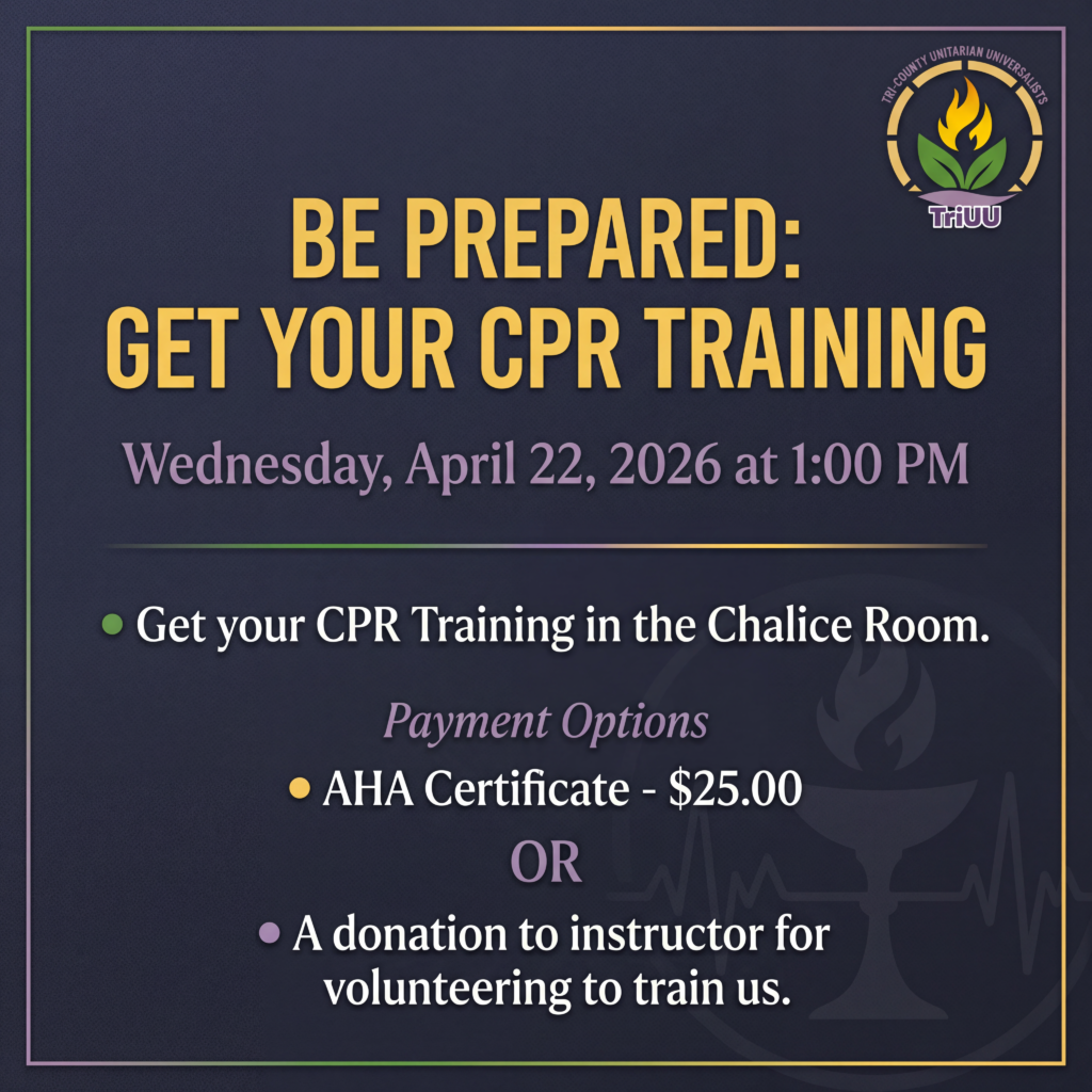 Be Prepared: GET YOUR CPR TRAINING