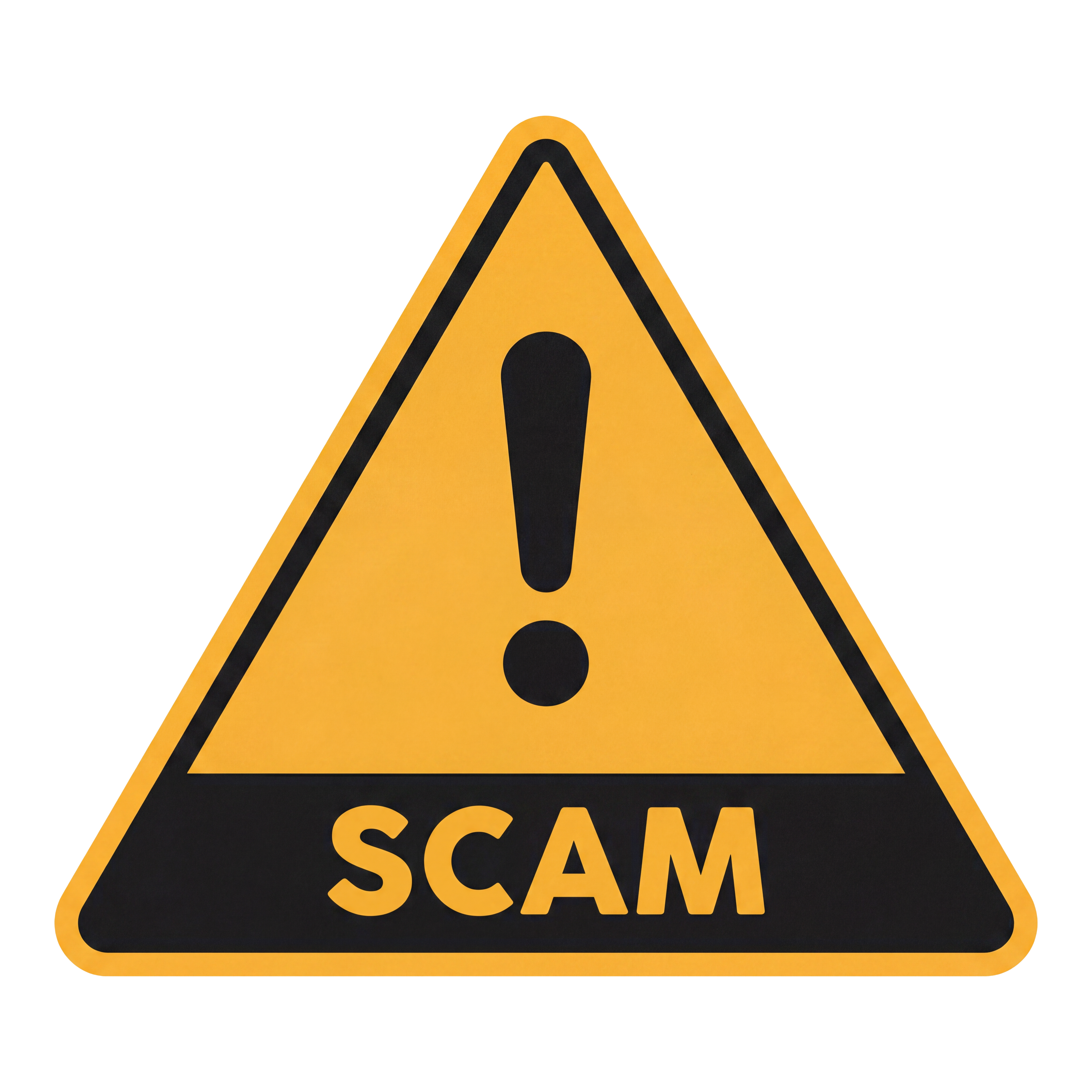 Scam warning triangle